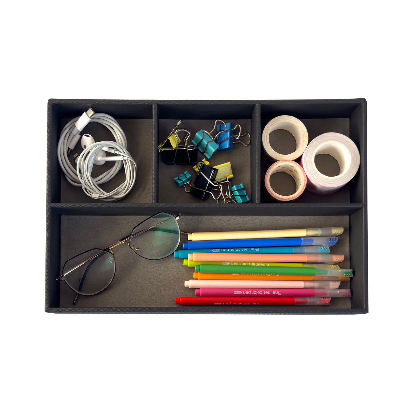 UnionBasic 4-Slot Flat Tray Desk Organizer