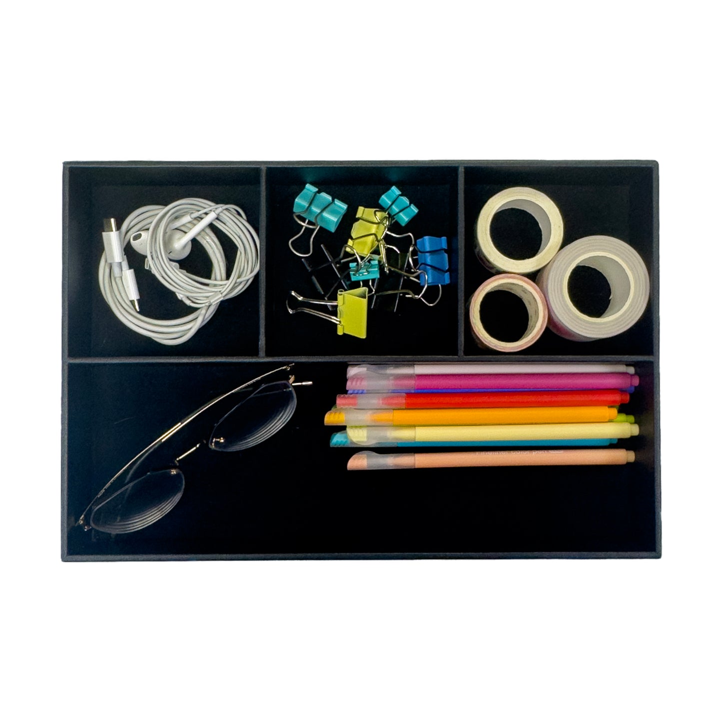 UnionBasic 4-Slot Flat Tray Desk Organizer