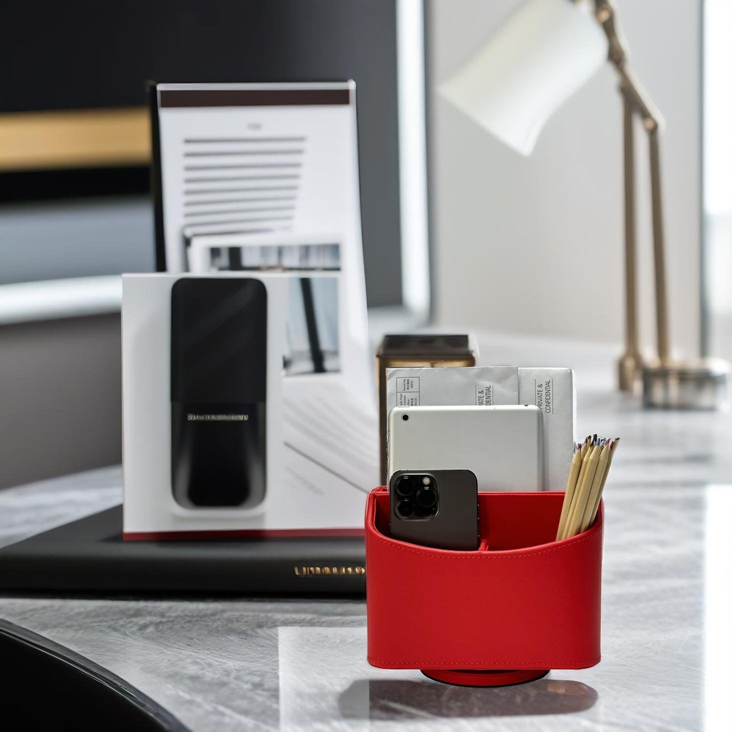 UnionBasic Rotating Desk Organizer, 360 Degree Desk Spinning Caddy, Pure Color