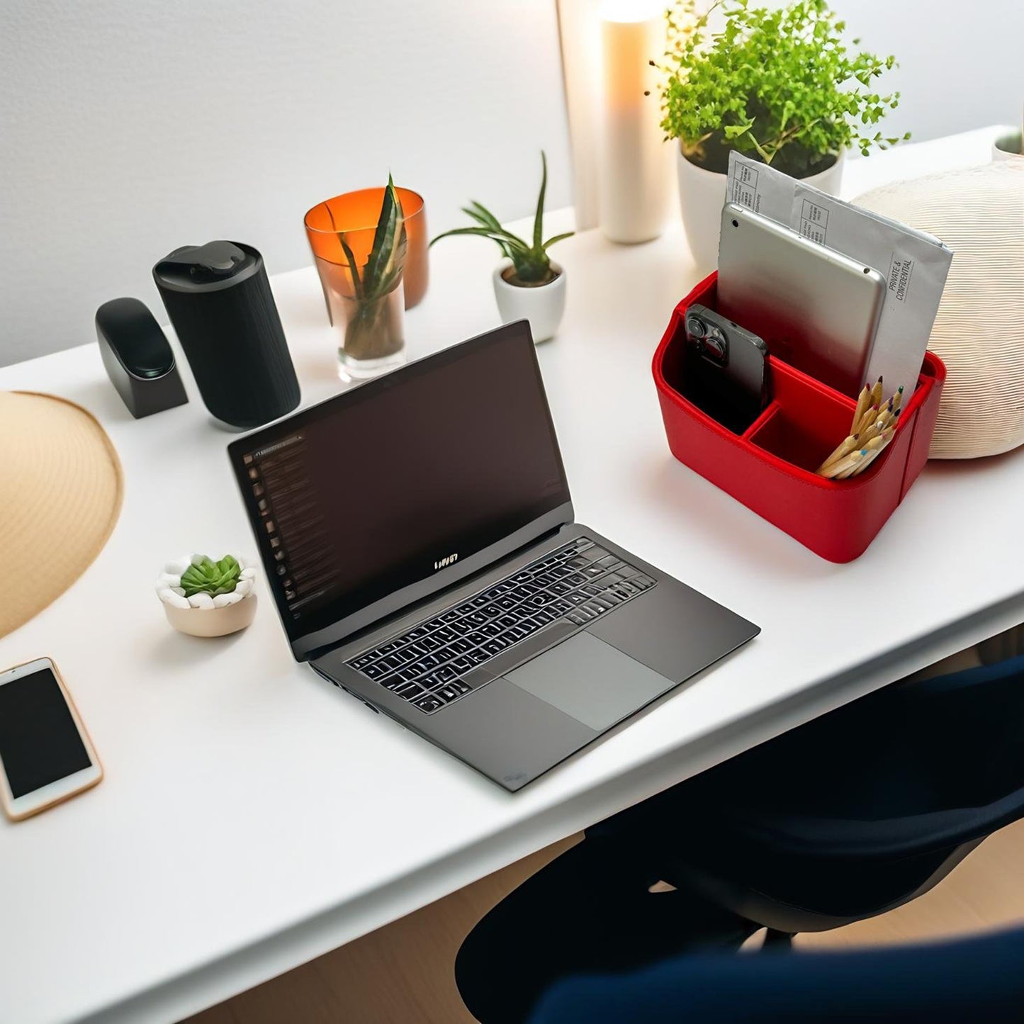 UnionBasic Rotating Desk Organizer, 360 Degree Desk Spinning Caddy, Pure Color
