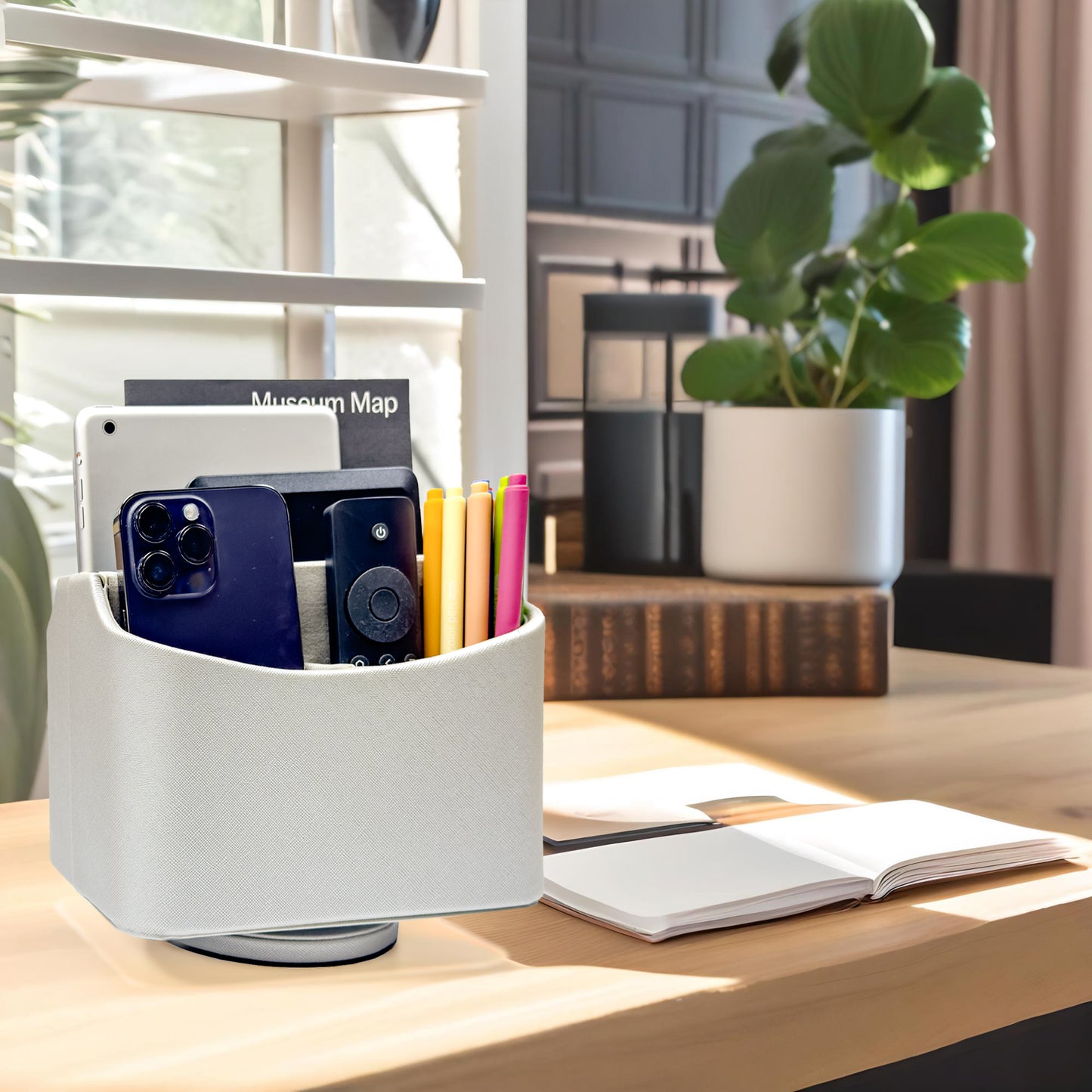 UnionBasic Rotating Desk Organizer, 360 Degree Desk Spinning Caddy, Pure Color