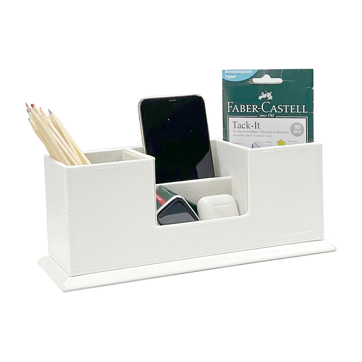 UnionBasic 4 Compartment Desk Organizer, Dual Pen Holder