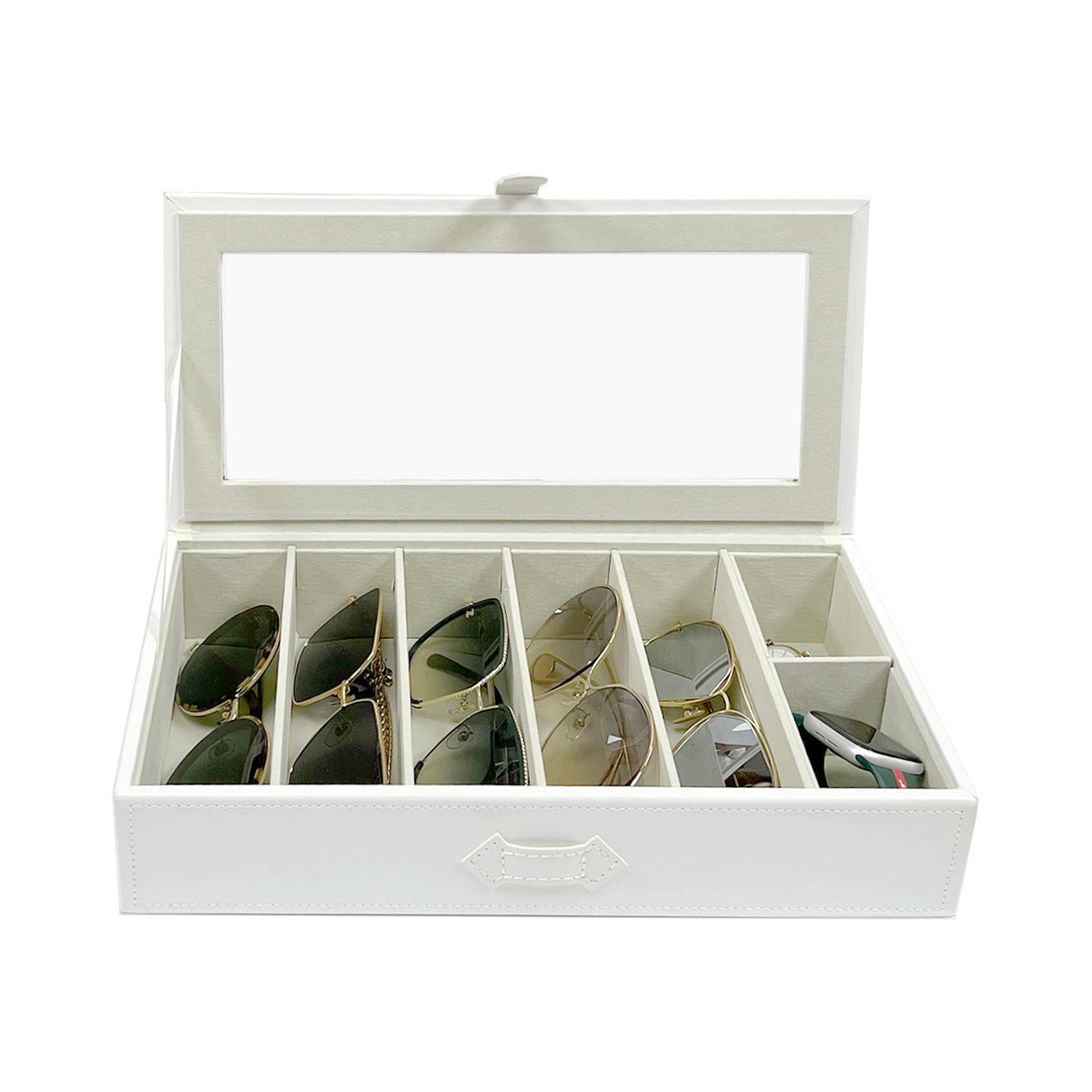 UnionPlus Multiple Sunglasses Organizer Collector, 5 Slots for Sunglasses and 2 Small Slots for Accessories