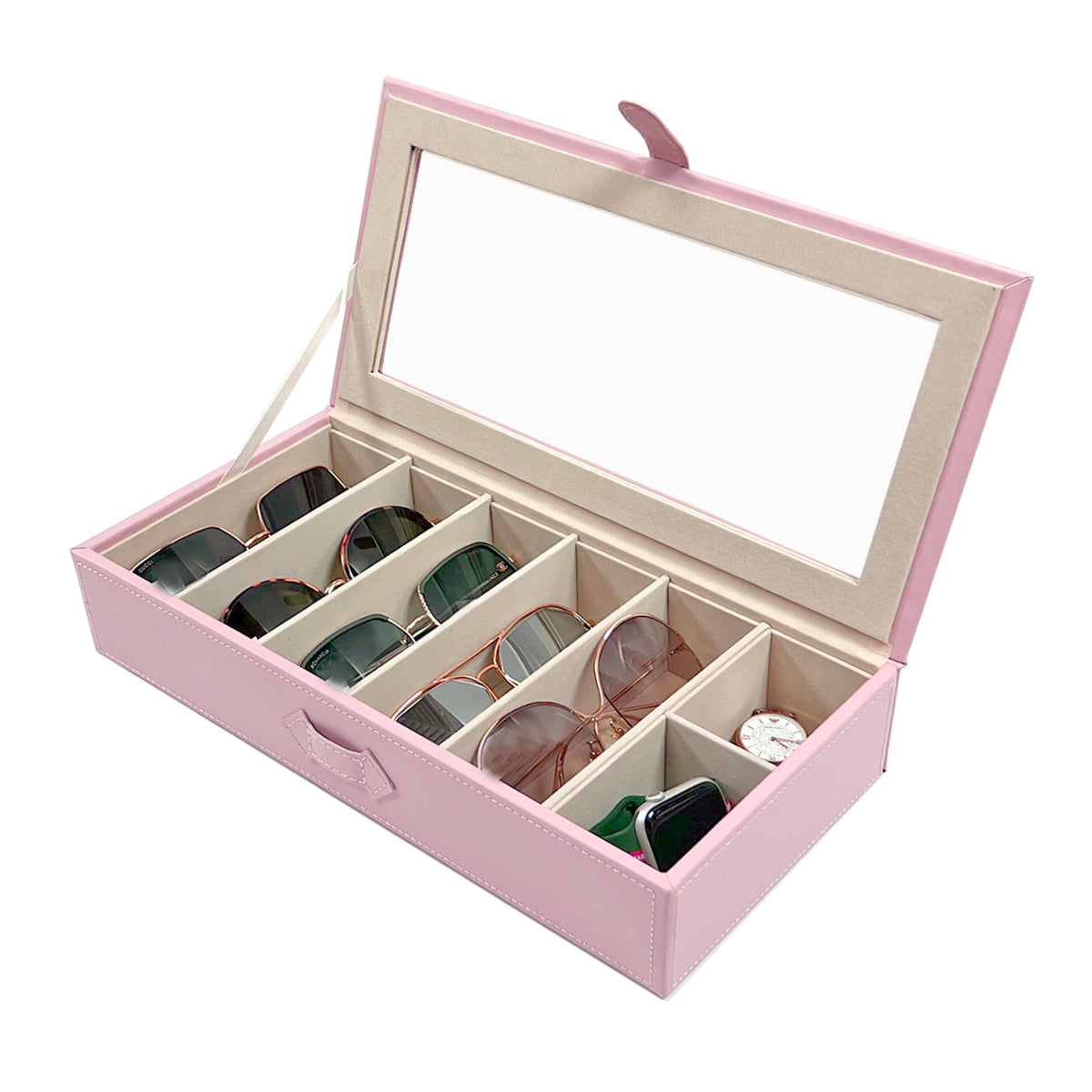 UnionPlus Multiple Sunglasses Organizer Collector, 5 Slots for Sunglasses and 2 Small Slots for Accessories