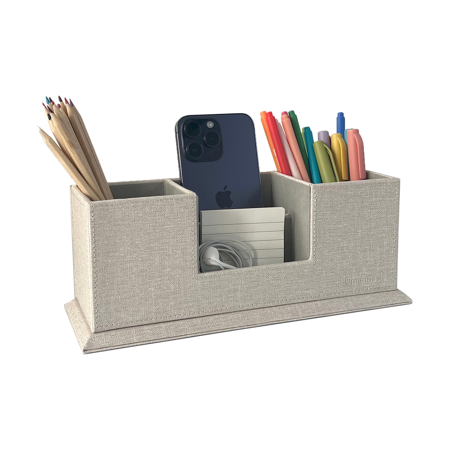 UnionBasic 4 Compartment Desk Organizer, Dual Pen Holder