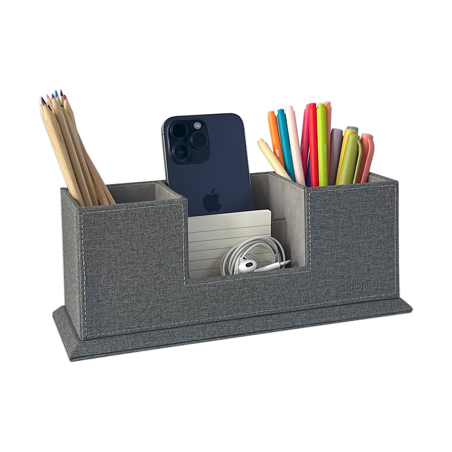 UnionBasic 4 Compartment Desk Organizer, Dual Pen Holder