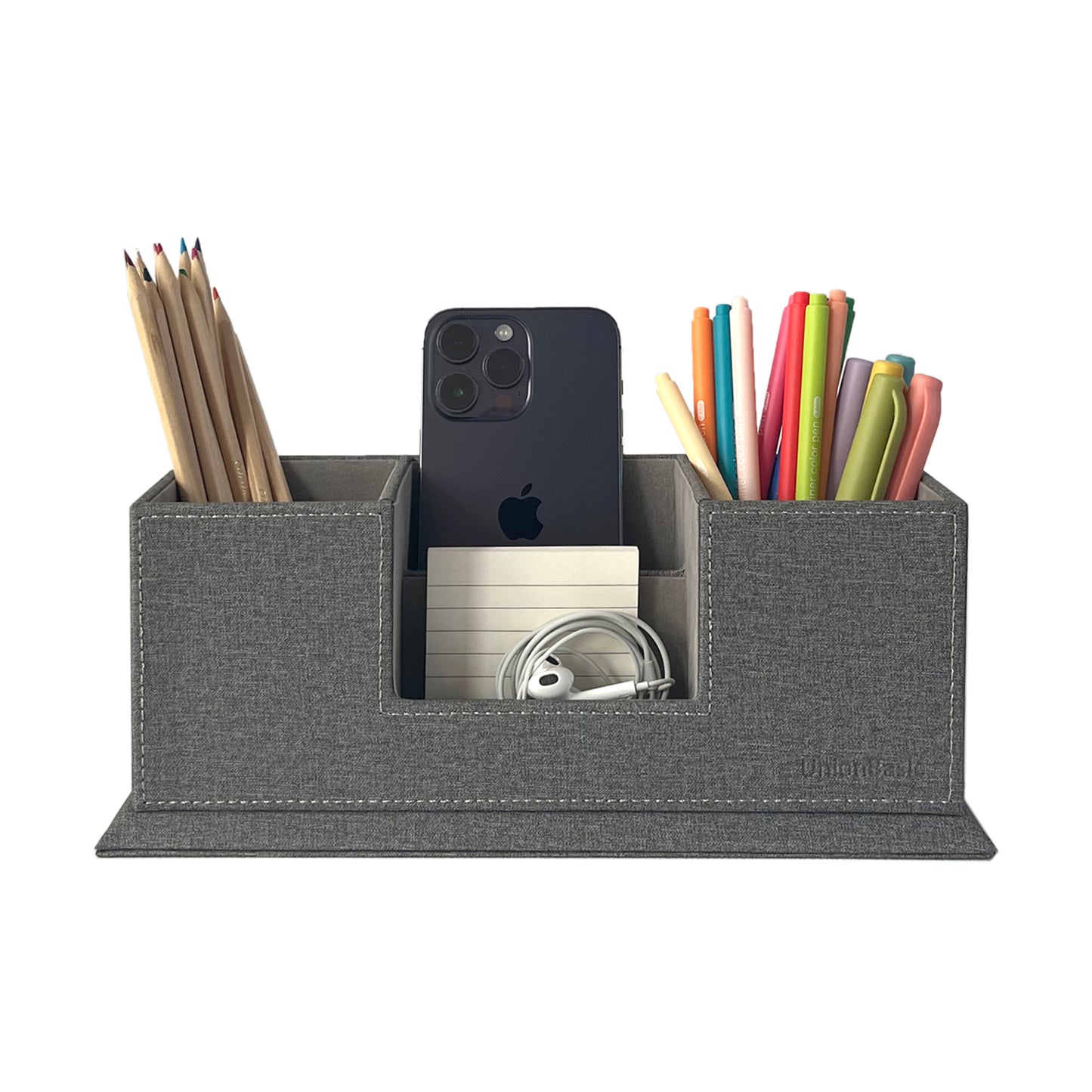 UnionBasic 4 Compartment Desk Organizer, Dual Pen Holder