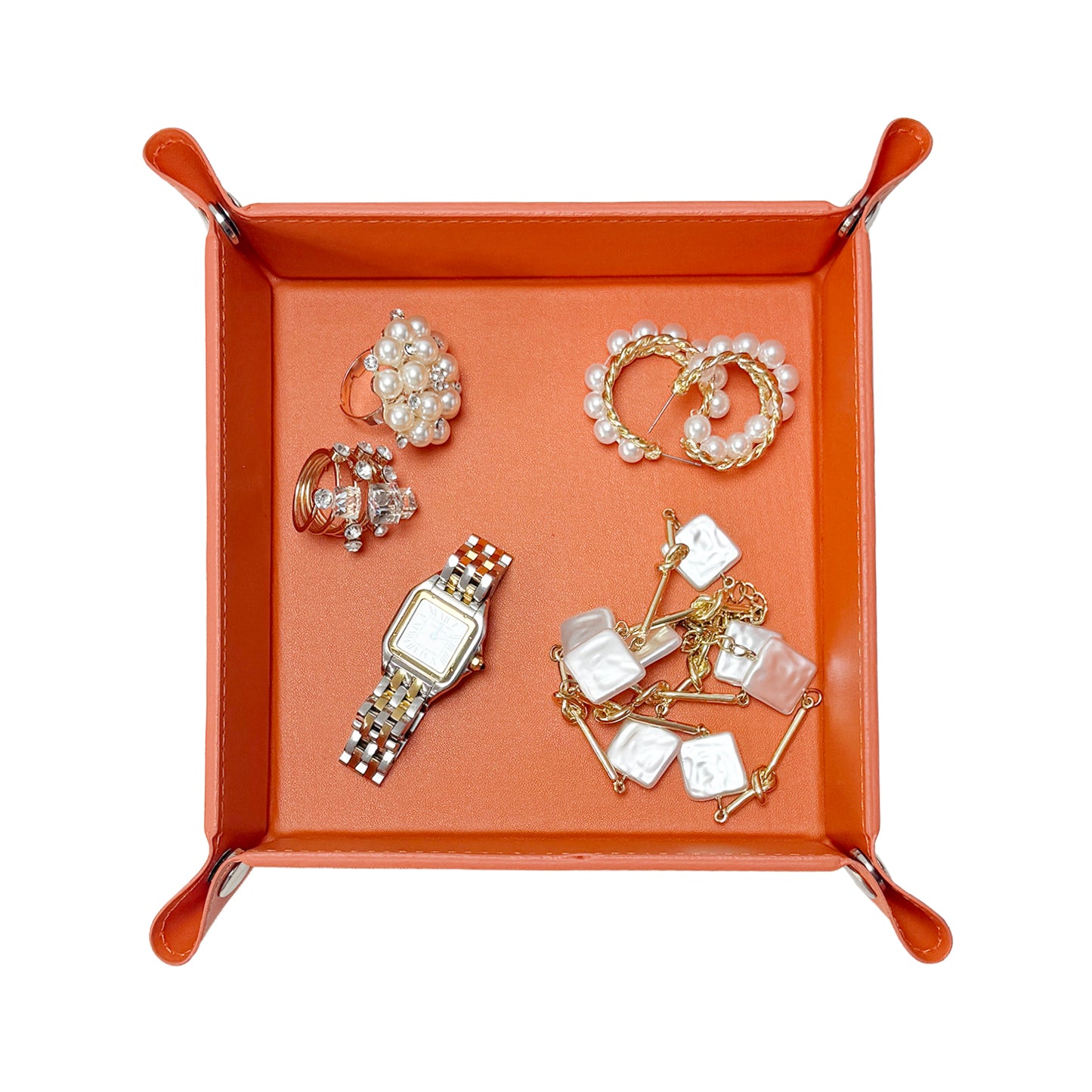 UnionBasic Small Valet Tray, Jewelry Tray for Rings Watches Earrings, Entryway Catchall Caddy